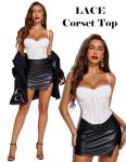Avidlove White Lace Bustier Corset Top