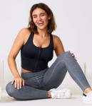 Zip Front Longline Sports Bra for Women