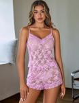 Avidlove Floral Lace Cami and Shorts Set