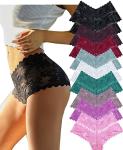 Cheeky Lace V-Waist Bikini Panties for Women