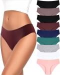9 Pack Cotton Cheeky Bikini Panties for Women