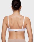 INLYRIC Women's Sheer Strapless Bra Mesh Unlined See Through Bra Underwire Sexy Plus Size Multiway Bra White 34E