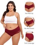 LEVAO Plus Size Cotton Cheeky Lace Hipster Panty 6-Pack