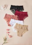 Cinvik High-Waisted Lace Cheeky Panties 3-Pack