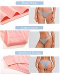 9 Pack Cotton Cheeky Bikini Panties for Women