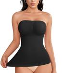 LODAY Black Strapless Shapewear Tank for Women