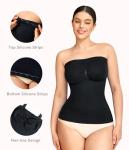 LODAY Black Strapless Shapewear Tank for Women