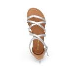 Silver Gladiator Summer Sandals for Women