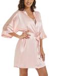 Moreone Women's Silk Pajama Set with Lace Cami