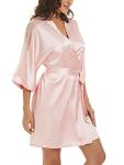 Moreone Women's Silk Pajama Set with Lace Cami