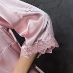 SUNBABY Pink Silk Satin Sleepwear Set for Women