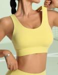 Criss Cross High Impact Sports Bra - Yellow XL