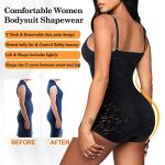 BRABIC Black Lace Tummy Control Bodysuit