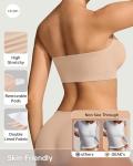 Wireless Strapless Push-Up Bandeau Bra for Women