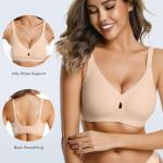 LUCKMEEY Wireless Push Up Seamless T-Shirt Bra