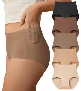 SHARICCA Seamless High Waisted No Show Panties