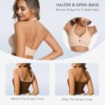 LUCKMEEY Wireless Push Up Seamless T-Shirt Bra