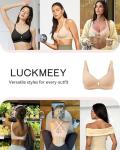 LUCKMEEY Wireless Push Up Seamless T-Shirt Bra