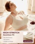 Momcozy Seamless Cotton Wireless Bra for Large Bust