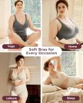 Momcozy Seamless Cotton Wireless Bra for Large Bust
