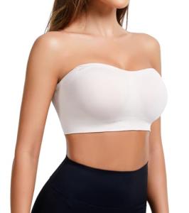 Miguofan Wireless Strapless Padded Bandeau Bra