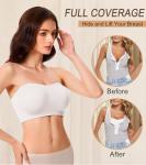 Miguofan Wireless Strapless Padded Bandeau Bra