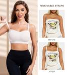 Miguofan Wireless Strapless Padded Bandeau Bra