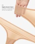 INLYRIC Women's Breathable No-Show Thong 3 Pack