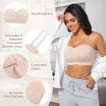 ONEW Strapless Non-Slip Silicone Bandeau Bra