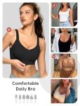 Seamless No Underwire Push Up Bra - Black