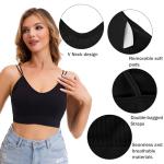 6-Pack V Neck Padded Bralettes for Women