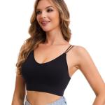 6-Pack V Neck Padded Bralettes for Women