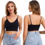 6-Pack V Neck Padded Bralettes for Women