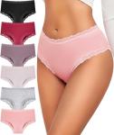 6 Pack Cotton Bikini Underwear for Women