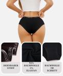 FINETOO Women’s Cotton Hipster Cheeky Panties 6-Pack