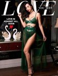 LOVE YOU SEXY Women Lace Lingerie Set,Lace Bra and Girdle with Long Sheer Mesh Dress Nightgown with G-String 4 Piece Lingerie Set Emerald 36D