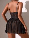 Climsphere Women's Lace Mesh Babydoll Nightgown