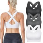 FITTIN Women's Padded Sports Bra Pack - Medium Support