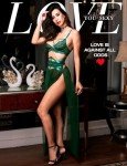 LOVE YOU SEXY Women Lace Lingerie Set,Lace Bra and Girdle with Long Sheer Mesh Dress Nightgown with G-String 4 Piece Lingerie Set Emerald 36D