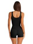Black Longline Sports Bra for Workout and Yoga