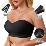 Strapless Push Up Wireless Padded Bandeau Bra