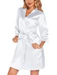 Satin Lace Cami and Robe Set for Women
