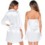 Satin Lace Cami and Robe Set for Women