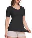 Ysabeloom Women's Short Sleeve Tummy Control Tank