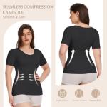 Ysabeloom Women's Short Sleeve Tummy Control Tank
