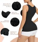 Lace Shapewear Cami with Built-In Bra - Black