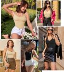 Lace Shapewear Cami with Built-In Bra - Black