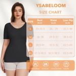 Ysabeloom Women's Short Sleeve Tummy Control Tank
