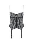 Aubade Women's L'indomptable Basque - lingerie for every day or special occasions Afterdark B 34, 1 Piece