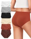 High-Waisted Seamless Briefs 6-Pack for Women